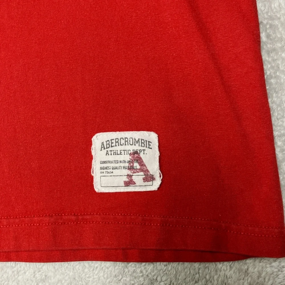 Vintage Y2K Abercrombie Muscle Tank Top Red Spellout Graphic Athletic  Mens M?